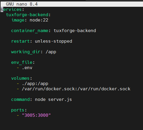 Fichier docker_compose.yml de Node