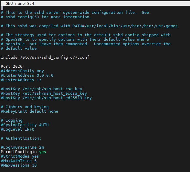 Configuration SSH